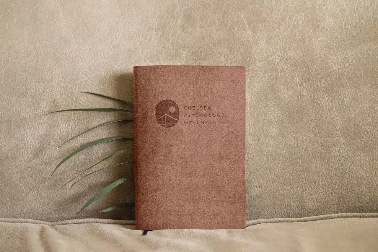 Chelsea Psychology Wellness Notebook Mockup