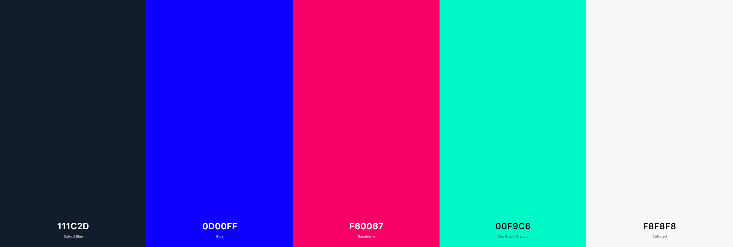 EXP101's Colour Scheme