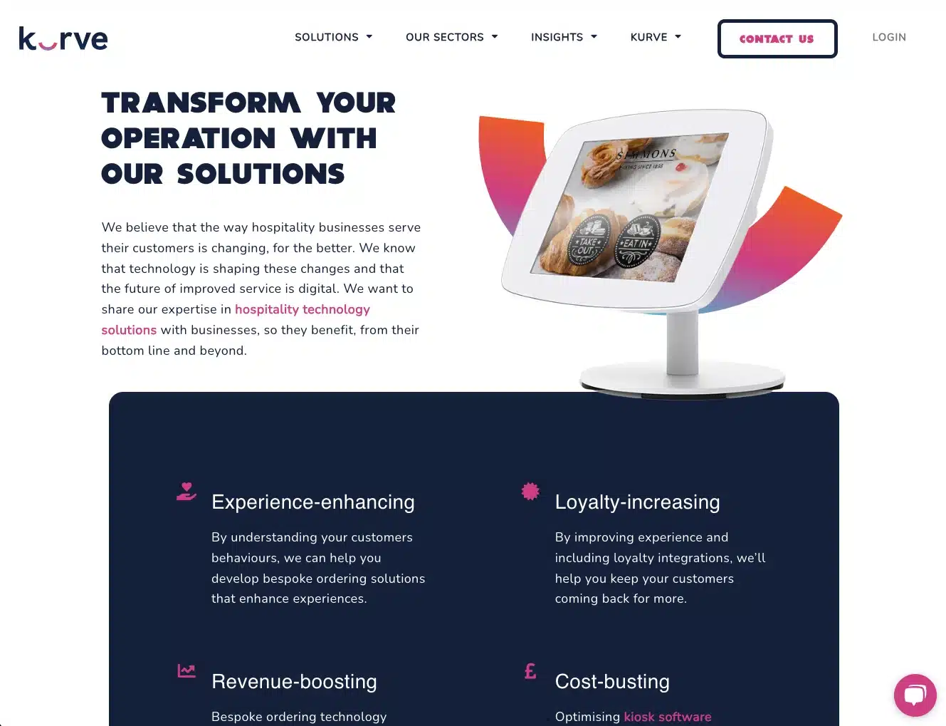 Kurve Kioss - Website - Solutions