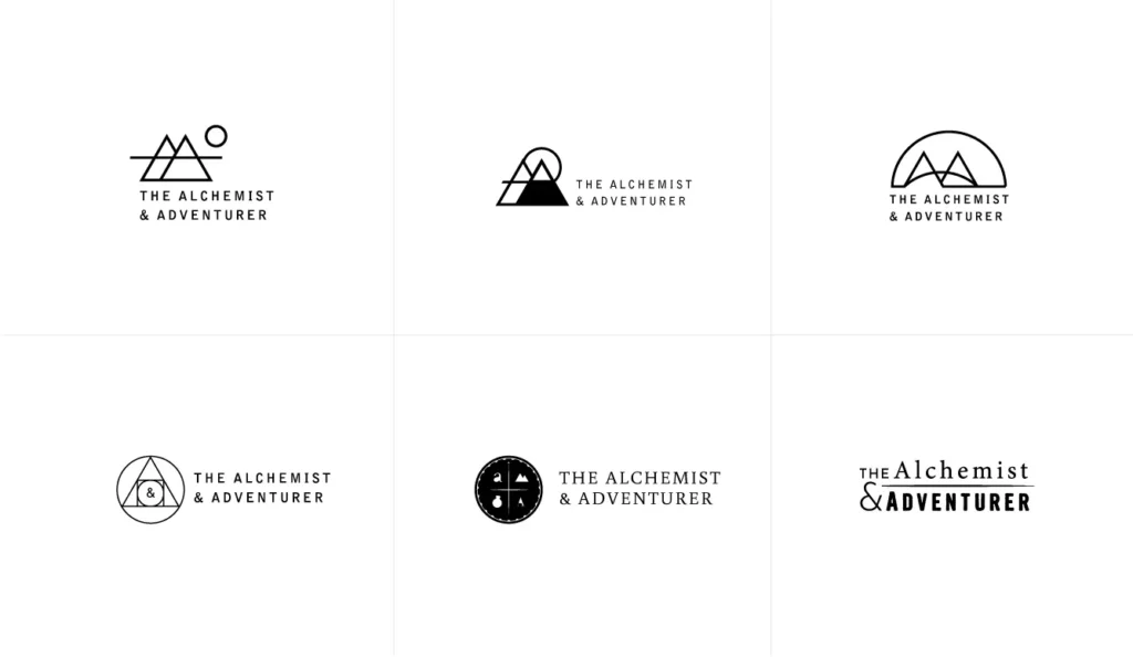 The Alchemist & Adventurer - Rejected Logo Concepts
