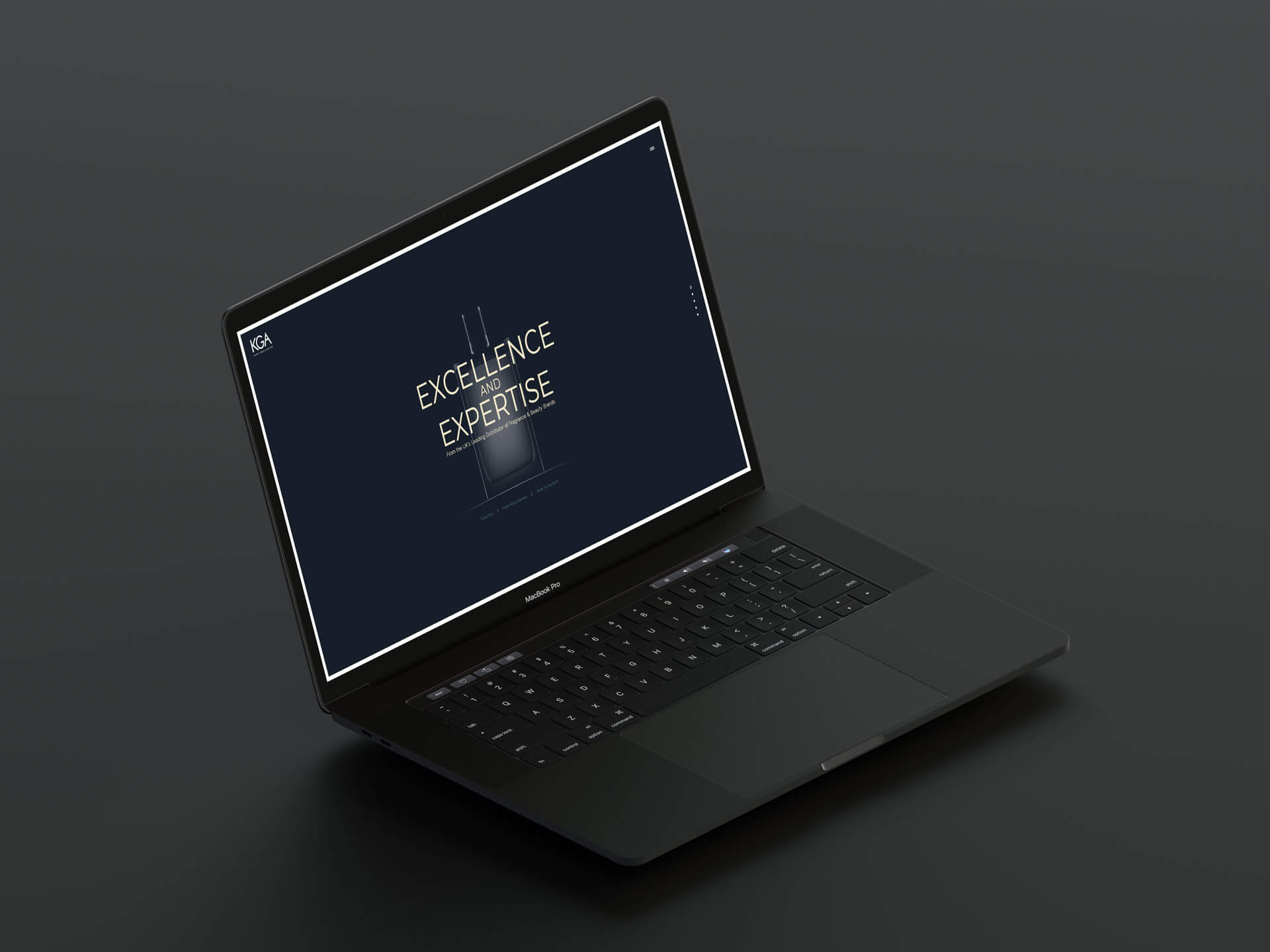 KGA website on laptop